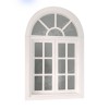 实木窗户室内木窗地中海弧形窗装饰窗拱形百叶窗格子窗简约田园窗
